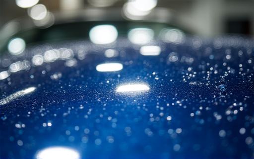 Close-up van een glanzende auto lak